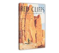 XFATGIA New Mexico Red Rocks Retro Travel Poster Canvas Poster Wall Art Decor Print Picture Paintings for Living Room Bedroom Decoration 12x18inch(30x45cm)