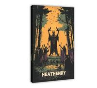 XFATGIA Nordic Pagan Ritual Poster Canvas Poster Bedroom Decor Landscape Office Room Decor Gift 20x30inch(50x75cm)