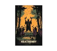 XFATGIA Nordic Pagan Ritual Poster Canvas Poster Wall Art Decor Print Picture Paintings for Living Room Bedroom Decoration 16x24inch(40x60cm)