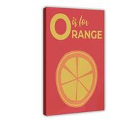 XFATGIA Orange Food Gift Art Canvas Poster Wall Art Decor Print Picture Paintings for Living Room Bedroom Decoration 16x24inch(40x60cm)