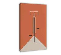 XFATGIA Orange Printed Bauhaus Poster - Bau Canvas Poster Wall Art Decor Print Picture Paintings for Living Room Bedroom Decoration 08x12inch(20x30cm)