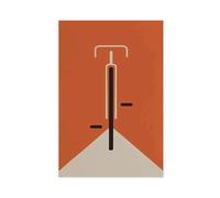 XFATGIA Orange Printed Bauhaus Poster - Bau Canvas Poster Wall Art Decor Print Picture Paintings for Living Room Bedroom Decoration 08x12inch(20x30cm)