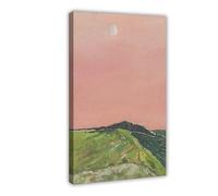 XFATGIA Pink Sunset Art Print, Abstract Landscape Watercolor Canvas Poster Wall Art Decor Print Picture Paintings for Living Room Bedroom Decoration 24x36inch(60x90cm)