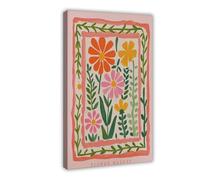 XFATGIA Pink Wildflower Bouquet Print - Fashion Flower Market Poster Canvas Poster Bedroom Decor Landscape Office Room Decor Gift 08x12inch(20x30cm)