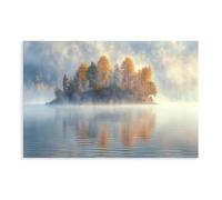 XFATGIA Poster of A Tranquil Lake at Dawn Canvas Poster Bedroom Decor Landscape Office Room Decor Gift 24x36inch(60x90cm)