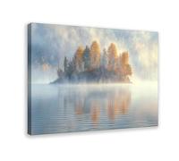 XFATGIA Poster of A Tranquil Lake at Dawn Canvas Poster Bedroom Decor Landscape Office Room Decor Gift 24x36inch(60x90cm)