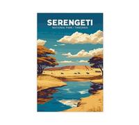 XFATGIA Serengeti National Park Poster Canvas Poster Bedroom Decor Landscape Office Room Decor Gift 16x24inch(40x60cm)