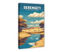 XFATGIA Serengeti National Park Poster Canvas Poster Wall Art Decor Print Picture Paintings for Living Room Bedroom Decoration 24x36inch(60x90cm)