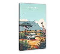 XFATGIA South Africa Travel Wall Sticker Canvas Poster Wall Art Decor Print Picture Paintings for Living Room Bedroom Decoration 16x24inch(40x60cm)