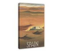 XFATGIA Spanish Retro Canvas Poster Bedroom Decor Landscape Office Room Decor Gift 24x36inch(60x90cm)