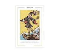 XFATGIA The Fool Tarot Card Art Poster Canvas Poster Bedroom Decor Landscape Office Room Decor Gift 08x12inch(20x30cm)