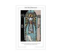 XFATGIA The High Priestess Tarot Card Poster Canvas Poster Bedroom Decor Landscape Office Room Decor Gift 12x18inch(30x45cm)