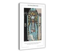 XFATGIA The High Priestess Tarot Card Poster Canvas Poster Wall Art Decor Print Picture Paintings for Living Room Bedroom Decoration 12x18inch(30x45cm)