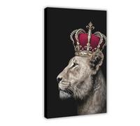 XFATGIA The Lion Queen Poster Canvas Poster Wall Art Decor Print Picture Paintings for Living Room Bedroom Decoration 08x12inch(20x30cm)