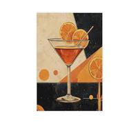 XFATGIA Vintage Italian Travel Cocktail Print, Kitchen Poster Canvas Poster Wall Art Decor Print Picture Paintings for Living Room Bedroom Decoration 16x24inch(40x60cm)