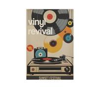 XFATGIA Vinyl Record Music Poster Canvas Poster Wall Art Decor Print Picture Paintings for Living Room Bedroom Decoration 24x36inch(60x90cm)