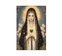 XFATGIA Virgin Mary Poster Canvas Poster Wall Art Decor Print Picture Paintings for Living Room Bedroom Decoration 12x18inch(30x45cm)