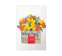 XFATGIA Yorkshire Tea Tulip And Narcissus Kitchen Art Print Canvas Poster Wall Art Decor Print Picture Paintings for Living Room Bedroom Decoration 08x12inch(20x30cm)