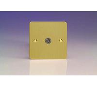 XFB8 Varilight Ultra Flat Plate Brushed Brass TV Socket
