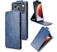 XFDSFDL® Protective Cover for Blackview Wave 7C (6.56 Inch) Vertical PU Leather Up and Down Open Case with Stand Wallet Phone Shell Holster Blue
