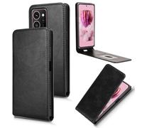 XFDSFDL® Protective Cover for HMD Skyline TA-1600 (6.55 Inch) Vertical PU Leather Up and Down Open Case with Stand Wallet Phone Shell Holster Black