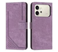 XFDSFDL® Protective Cover for Honor 600/600 Pro VKJ-NX9 (6.57 Inch) PU Leather Flip Case Streak Print with Built Stand Magnetic Closure Wallet Phone Shell Holster Purple