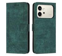 XFDSFDL® Protective Cover for Honor 600/600 Pro VKJ-NX9 (6.57 Inch) PU Leather Flip Case Streak Print with Built Stand Magnetic Closure Wallet Phone Shell Holster Green