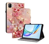 XFDSFDL® Protective Cover for Honor Pad X7 2025 (8.7 Inch) PU Leather Case Book Style Lantern Butterfly Pattern with Stand Auto Wake/Sleep Shell Wallet Holster 05