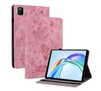 XFDSFDL® Protective Cover for Honor Pad X7 (8.7 Inch) PU Leather Flip Case Rose Garden Pattern with Built Stand Holster Wallet Shell Pink