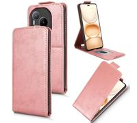 XFDSFDL® Protective Cover for Honor Power DVD-AN00 (6.78 Inch) Vertical PU Leather Up and Down Open Case with Stand Wallet Phone Shell Holster Rose Gold