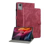 XFDSFDL® Protective Cover for Lenovo Idea Tab TB-336 (11 Inch) PU Leather Flip Case Retro Cute Tiger Pattern with Built Stand Holster Wallet Shell Red