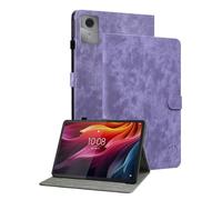 XFDSFDL® Protective Cover for Lenovo Idea Tab TB-336 (11 Inch) PU Leather Flip Case Retro Cute Tiger Pattern with Built Stand Holster Wallet Shell Purple