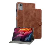 XFDSFDL® Protective Cover for Lenovo Idea Tab TB-336 (11 Inch) PU Leather Flip Case Retro Cute Tiger Pattern with Built Stand Holster Wallet Shell Brown
