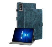 XFDSFDL® Protective Cover for Lenovo Legion Y700 4th Gen (8.8 Inch) PU Leather Flip Case Retro Cute Tiger Pattern with Built Stand Holster Wallet Shell Blue