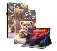 XFDSFDL® Protective Cover for Lenovo Tab K11 Plus TB352FU (11.45 Inch) PU Leather Case Book Style Diamond Bear Pattern with Stand Shell Wallet Holster 06