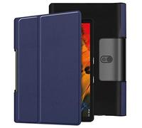 XFDSFDL® Protective Cover for Lenovo Yoga Smart Tab YT-X705F 2019 (10.1 Inch) Tablet Ultra Thin PU Leather Flip Case Cass Pattern with Built Stand Holster Device Shell, Dark Blue