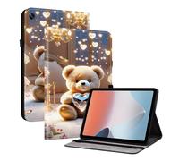 XFDSFDL® Protective Cover for Oppo Pad Air OPD2102, X21N2 (10.36 Inch) PU Leather Case Book Style Diamond Bear Pattern with Stand Shell Wallet Holster 06