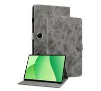 XFDSFDL® Protective Cover for Oppo Pad SE OPD2417 (11 Inch) PU Leather Flip Case Retro Cute Tiger Pattern with Built Stand Holster Wallet Shell Grey