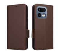 XFDSFDL® Protective Cover for Realme 16 Pro RMX5121/ RMX5120 (6.78 Inch) PU Leather Flip Case Litchi Pattern with Stand Shell Magnetic Side Buckle Wallet Holster Coffee