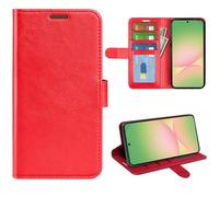 XFDSFDL® Protective Cover for Samsung Galaxy A57 (6.7 Inch) Book Stlye PU Leather Left and Right Open Case with Magnetic Closure Wallet Phone Shell Holster Red