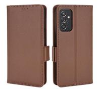 XFDSFDL® Protective Cover for Samsung Galaxy Quantum 2 SM-A826 (6.7 Inch) PU Leather Flip Case Litchi Pattern with Stand Shell Magnetic Side Buckle Wallet Holster Coffee
