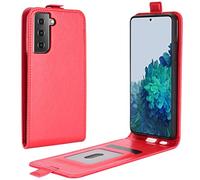 XFDSFDL® Protective Cover for Samsung Galaxy S21 (6.3 Inch) Vertical PU Leather Up and Down Open Case with Magnetic Closure Wallet Phone Shell Holster, Red