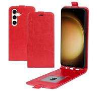 XFDSFDL® Protective Cover for Samsung Galaxy S24+ SM-S926 (6.7 Inch) Vertical PU Leather Up and Down Open Case with Magnetic Closure Wallet Phone Shell Holster, Red