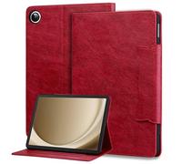 XFDSFDL® Protective Cover for Samsung Galaxy Tab A8 SM-X200/X205 (10.5 Inch) PU Leather Flip Case with Stand Wallet Cat Ears Magnetic Holster Auto Wake/Sleep Device Shell Red