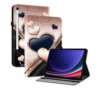 XFDSFDL® Protective Cover for Samsung Galaxy Tab S10 Lite SM-X400/X406 (10.9 Inch) PU Leather Case Book Style Two Hearts Pattern with Stand Shell Wallet Holster 08