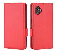 XFDSFDL® Protective Cover for Samsung Galaxy XCover 6 Pro SM-G736 (6.6 Inch) PU Leather Flip Case Litchi Pattern with Stand Shell Magnetic Side Buckle Wallet Holster Red
