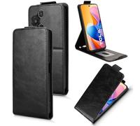 XFDSFDL® Protective Cover for TCL 60 / 60R T521H / T519H (6.7 Inch) Vertical PU Leather Up and Down Open Case with Stand Wallet Phone Shell Holster Black