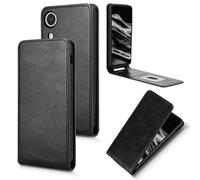 XFDSFDL® Protective Cover for Xreal Beam Pro (6.5 Inch) Vertical PU Leather Up and Down Open Case with Stand Wallet Phone Shell Holster Black