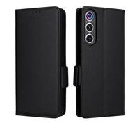 XFDSFDL® Protective Cover for ZTE Nubia RedMagic 10 Air (6.8 Inch) PU Leather Flip Case Litchi Pattern with Stand Shell Magnetic Side Buckle Wallet Holster Black