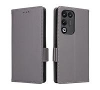 XFDSFDL® Protective Cover for ZTE Nubia RedMagic 11 Air NX799J (6.75 Inch) PU Leather Flip Case Litchi Pattern with Stand Shell Magnetic Side Buckle Wallet Holster Gray